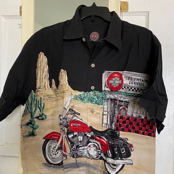 TORI RICHARD Harley Davidson black motorcycle bike shirt EXTRA LARGE XL POLO